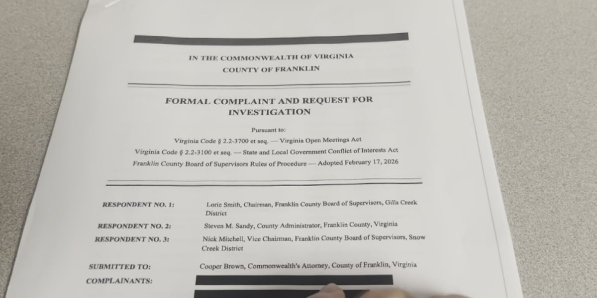Complaint against Franklin County leaders alleges improper conduct