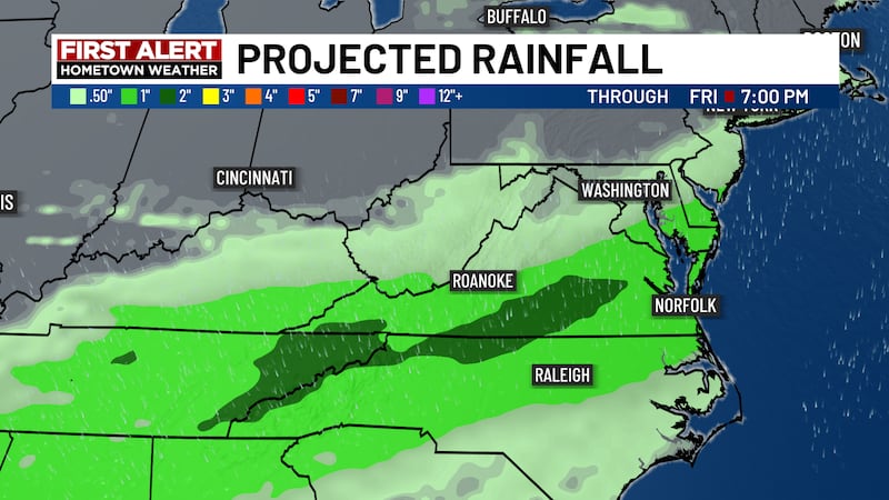A widespread rain could return to the region Thursday.