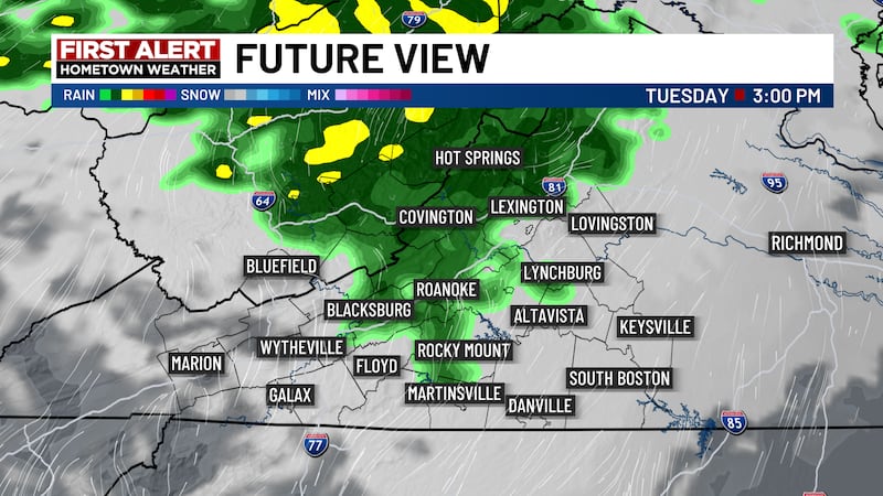 A few showers will be possible this afternoon.