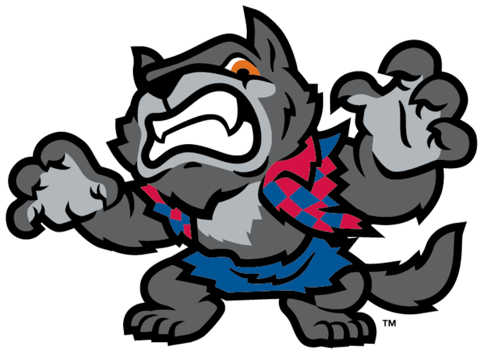 Indy the Werewolf, mascot of Lynchburg baseball team the Hill City Howlers