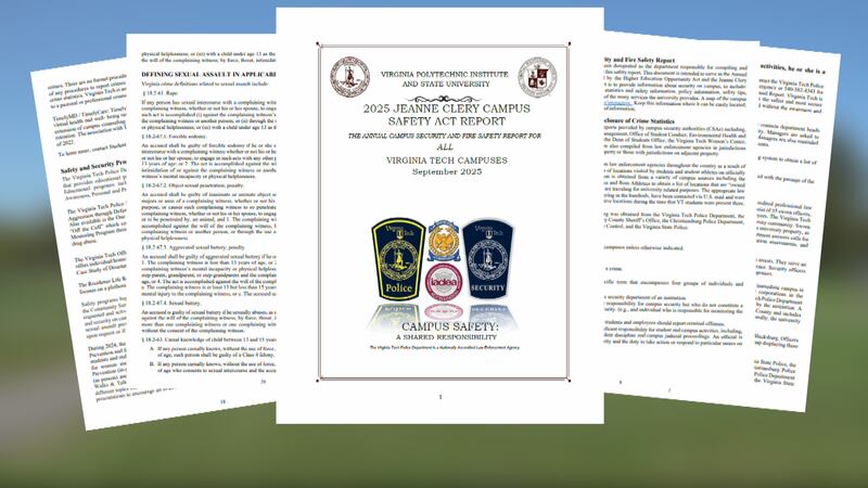 The report sheds light on crime statistics around Virginia Tech's campus and what safety...