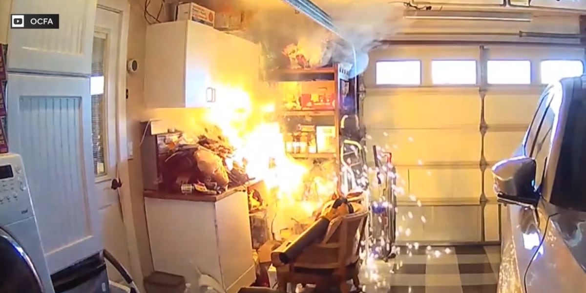 Garabe Fire Charging lithium-ion battery sparks fire, explodes in family’s garage