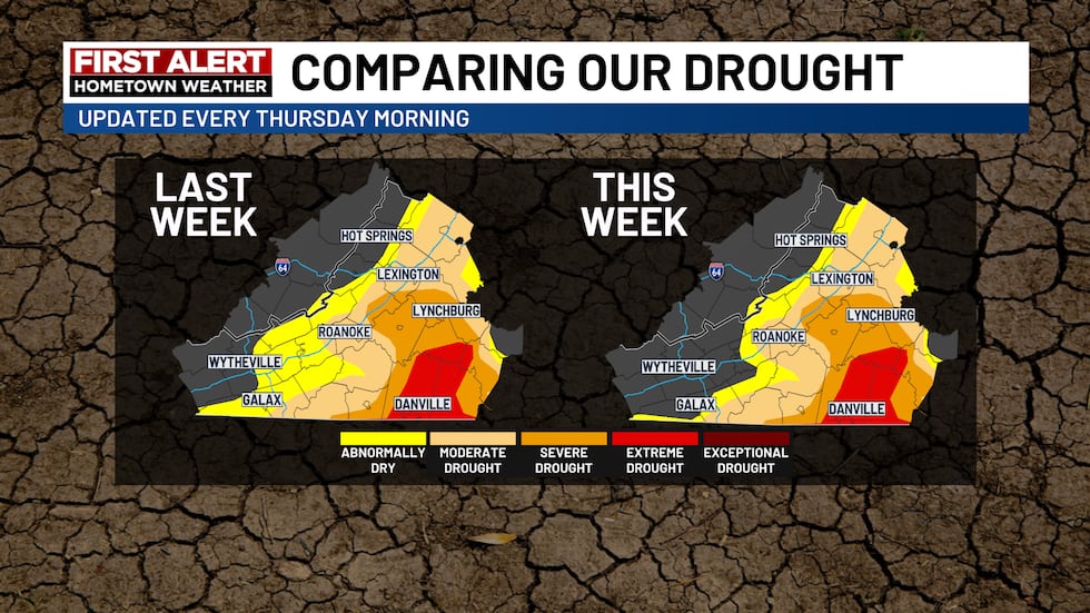 Improvement was seen towards the western portions of the region!