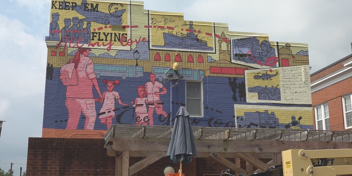 Grumpy Mural New mural honors military service in the Town of Bedford