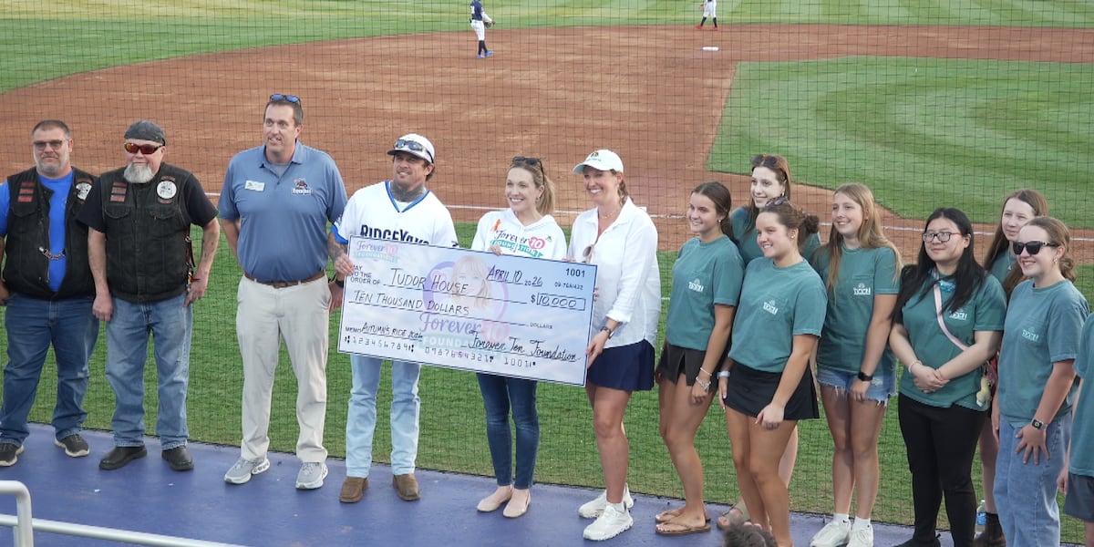 First pitch, check donation supports suicide prevention