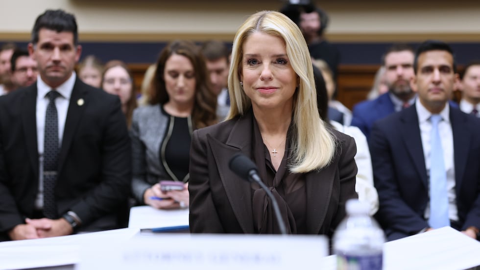 Attorney General Pam Bondi arrives to testify before a House Judiciary Committee oversight...