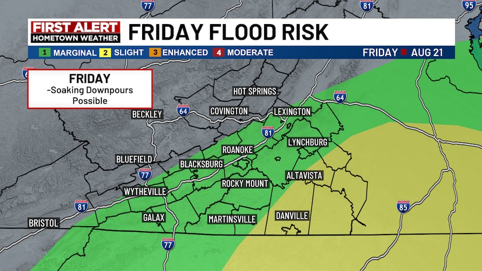 Friday flood risk map
