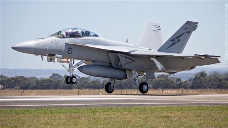 F/A-18E Super Hornet, similar to the one that crashed into the ocean outside the coast of...