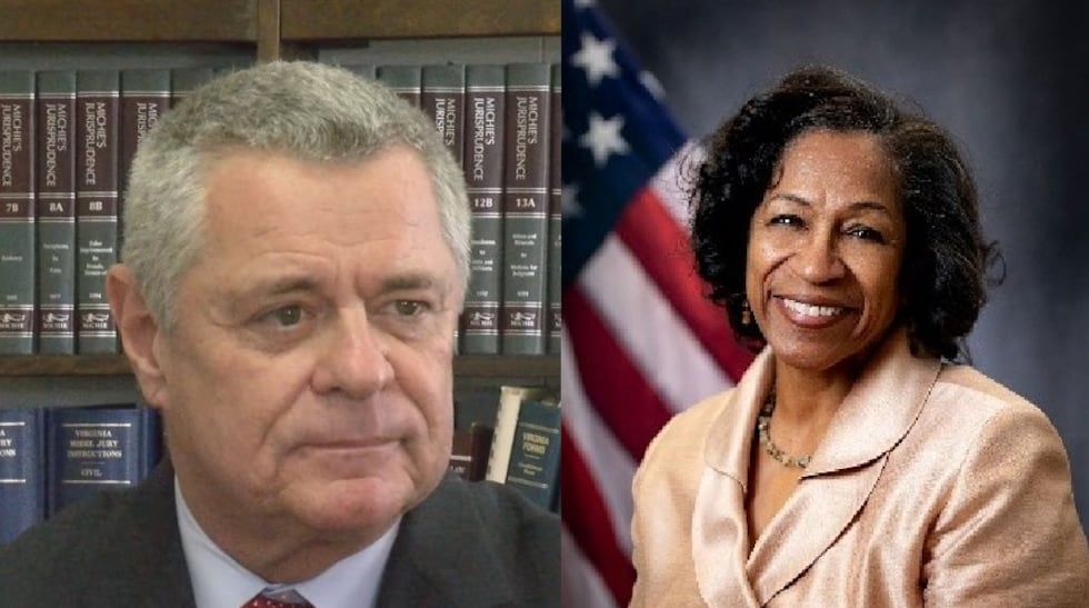 L-R: Former Roanoke Mayor David Bowers and former City Councilman Stephanie Moon Reynolds