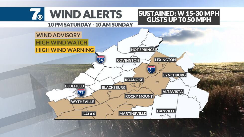 Windy Sunday Cold, windy Sunday ahead