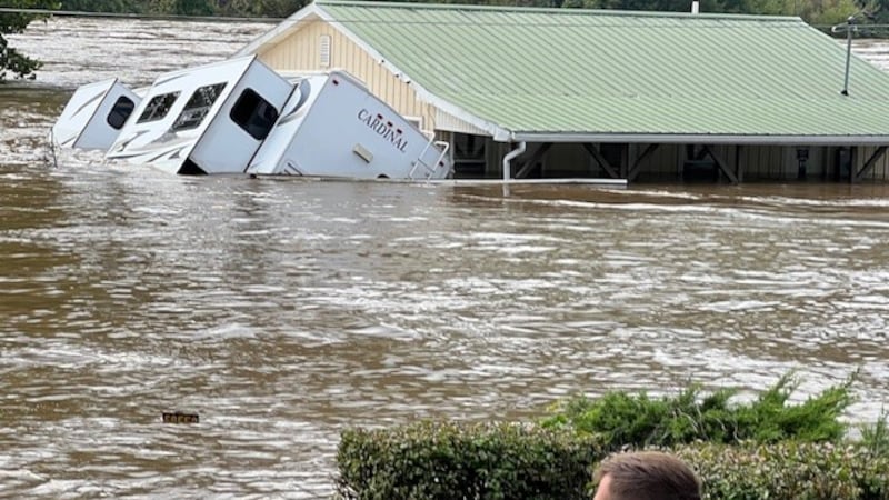Flooding on New River in Narrows, Va.