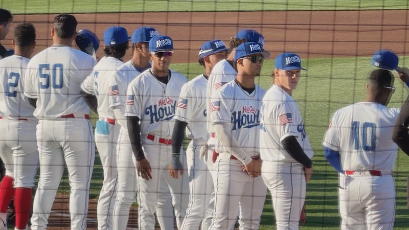 The Hill City Howlers line up for opening day 2026.