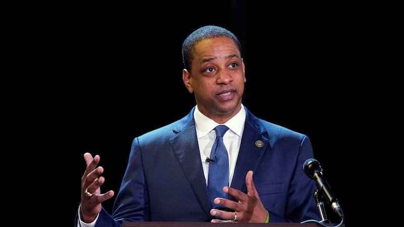 FILE - In this April 6, 2021, file photo, Lt. Gov. Justin Fairfax, a Democratic candidate for...
