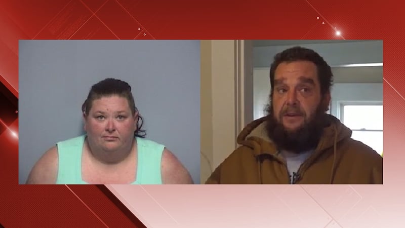 (L-R): Kayla Campbell mugshot, Ian Yaeger photo