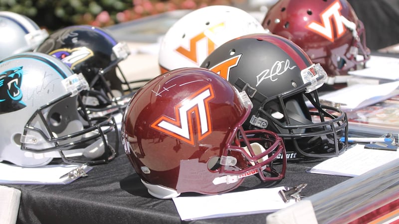 Virginia Tech players have worn many different helmets in Frank Beamer era Virginia Tech players have worn many different helmets in Frank Beamer era