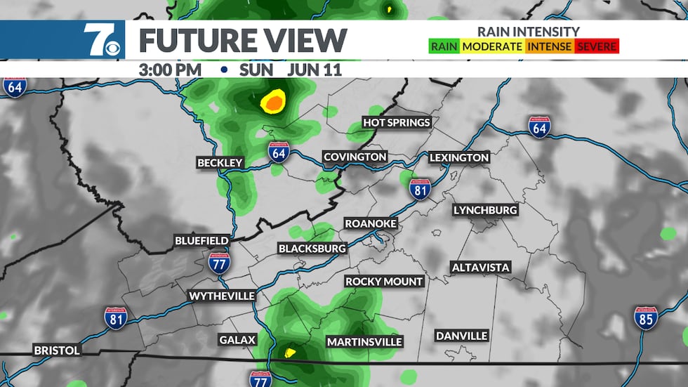 Wdbj Ffe Our next front brings a chance of rain by Sunday afternoon