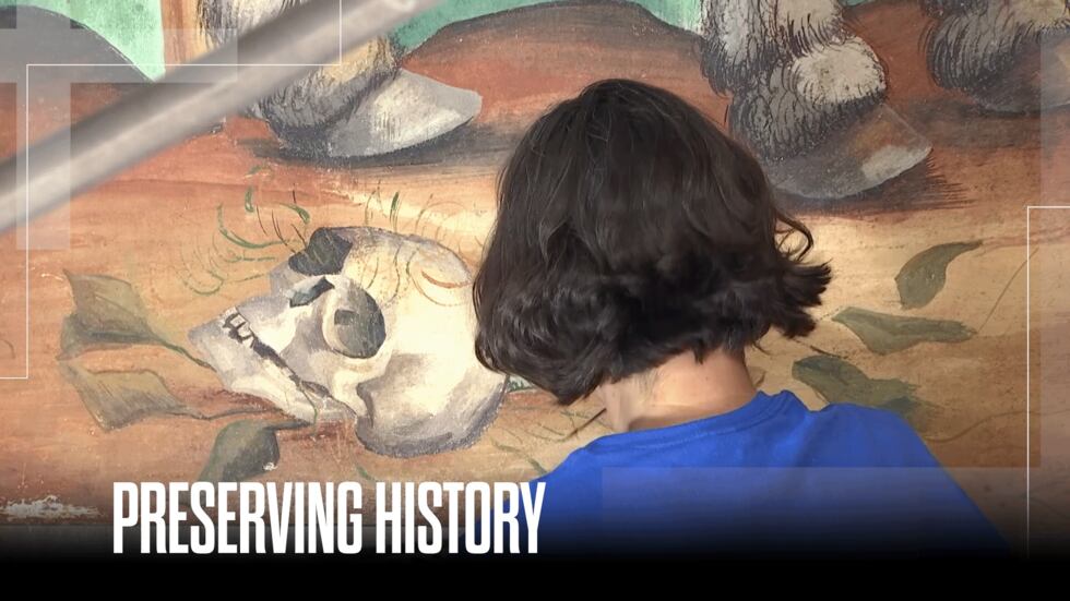 Restoration specialists have completed work on a rare set of murals by Spanish artist Luis...