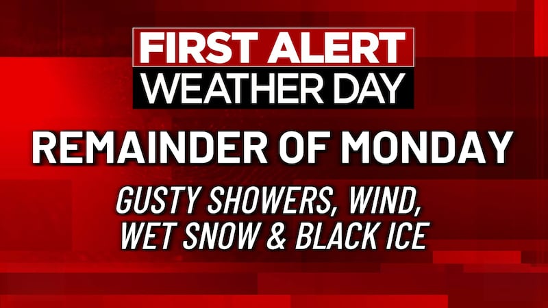 A first alert weather day continues the remainder of Monday for a combination of gusty...