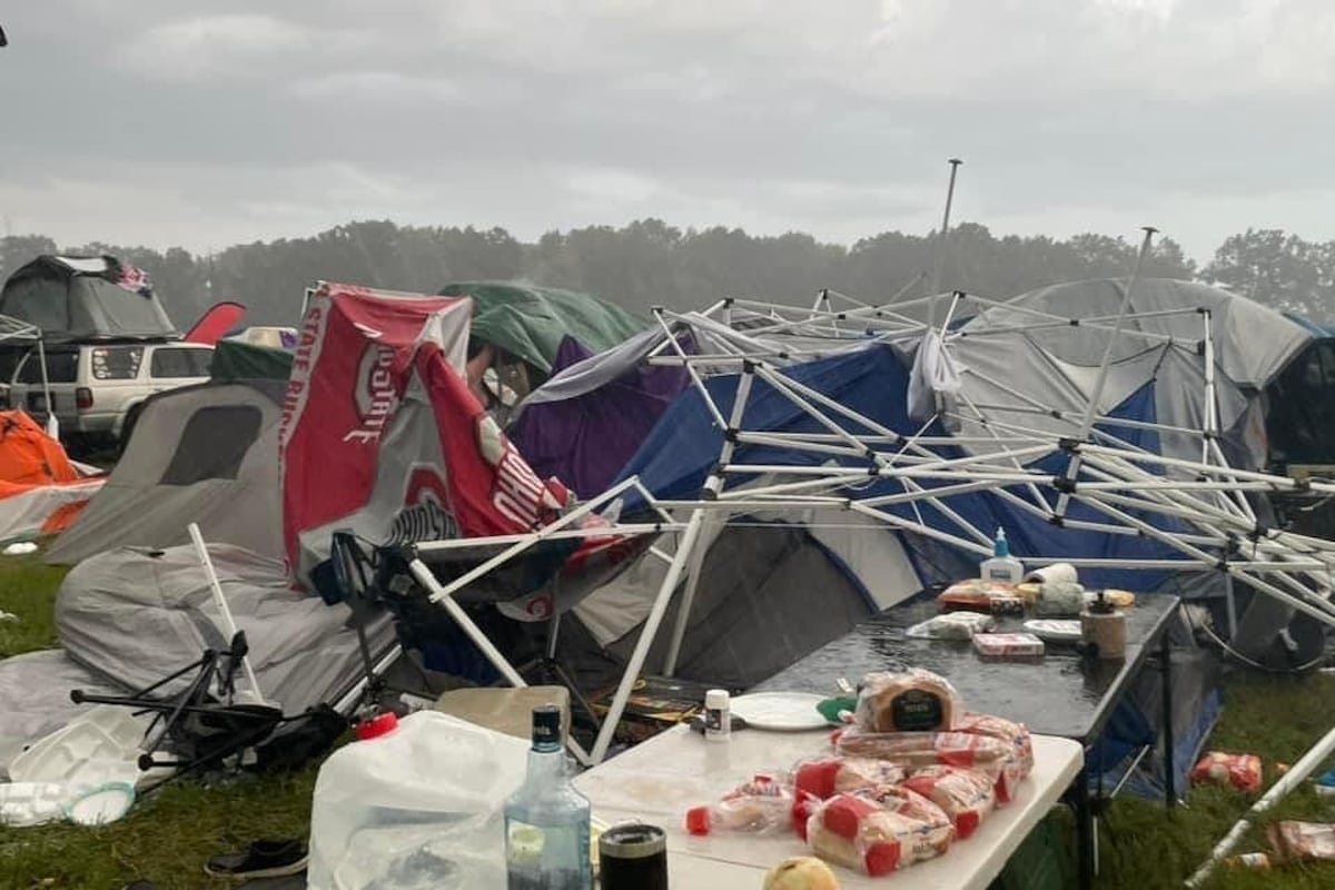 TAKE A LOOK: Storms cause widespread damage at Blue Ridge Rock Festival