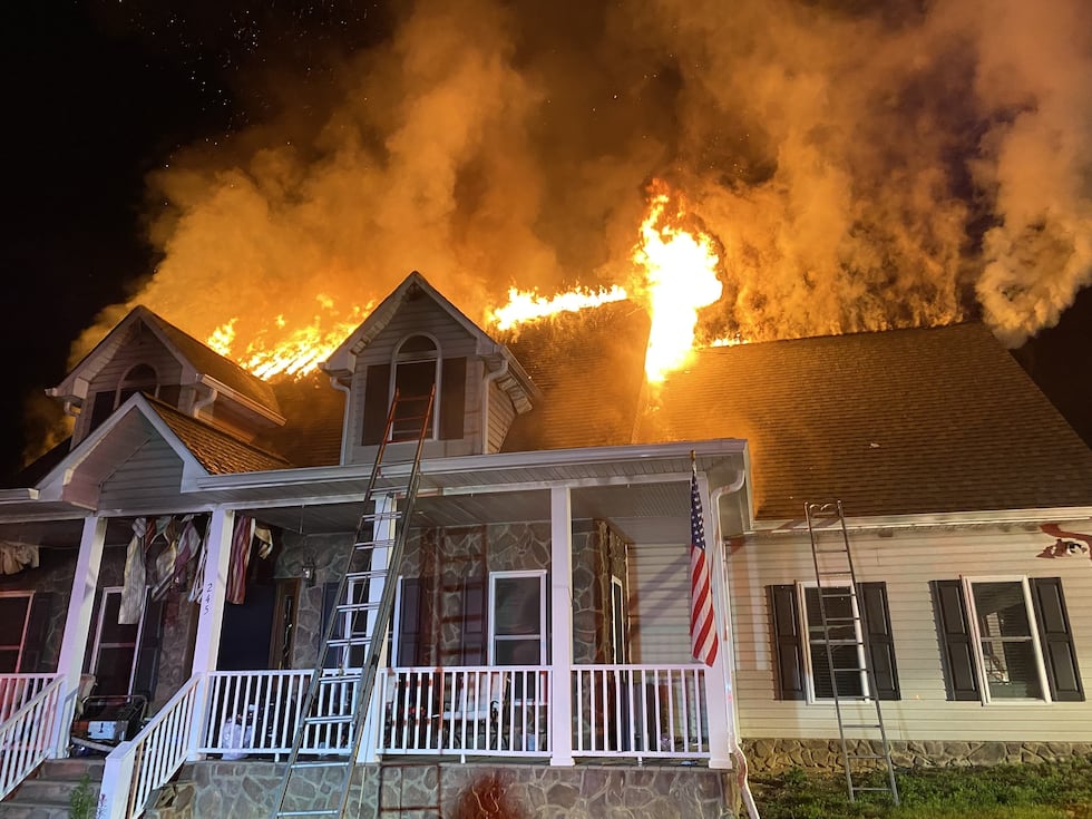 Crews say they responded at 1:15 a.m. on Tuesday to a call for a reported structure fire.