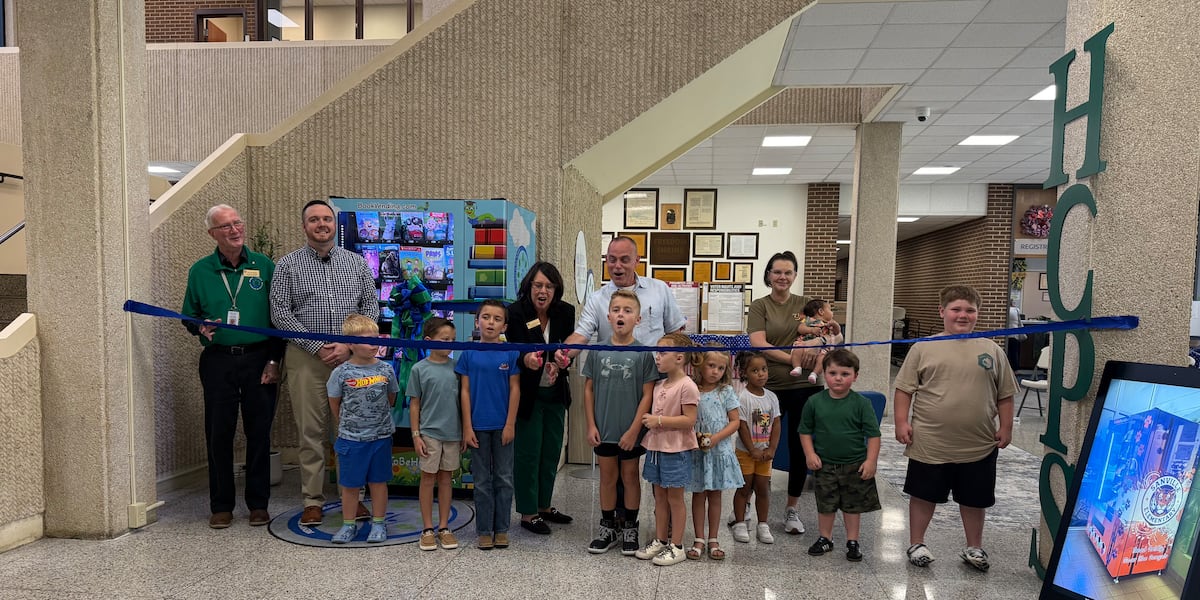 Henry County Public Schools launches book vending machines in division office and elementary schools