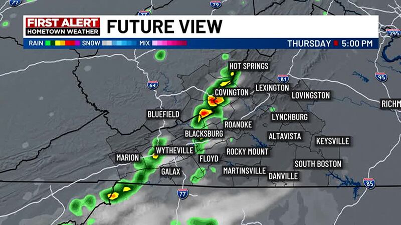 Another round of showers and storms this afternoon.