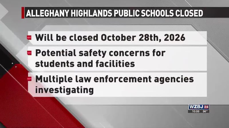 Alleghany Highland Public Schools to Remain Closed Wednesday Due to Safety Concerns