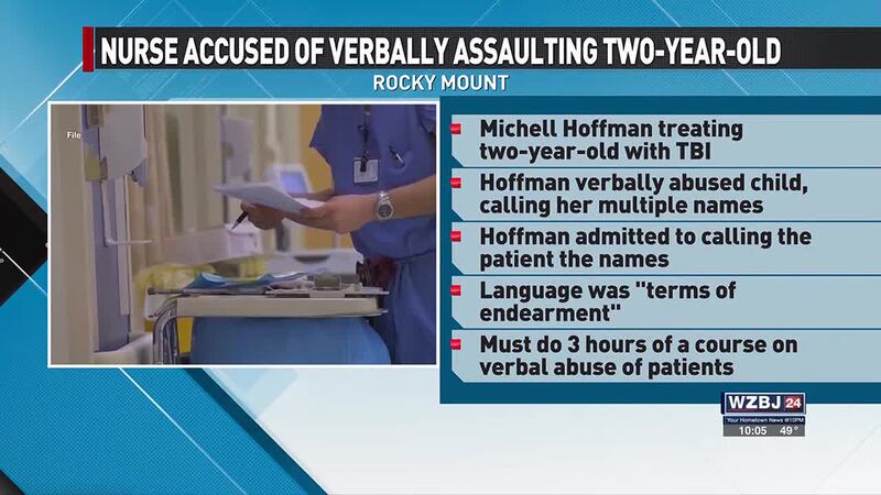 Nurse Accused of Verbal Abuse of Two-Year-Old Patient